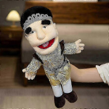 (30cm, Zhu Chenglong) 2025 Jeffy Hand Puppet Cartoon Soft Plush Toy, Cosplay Doll Puppet Game for Kids Gift