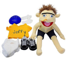 (30cm, Jeffy) 2025 Jeffy Hand Puppet Cartoon Soft Plush Toy, Cosplay Doll Puppet Game for Kids Gift