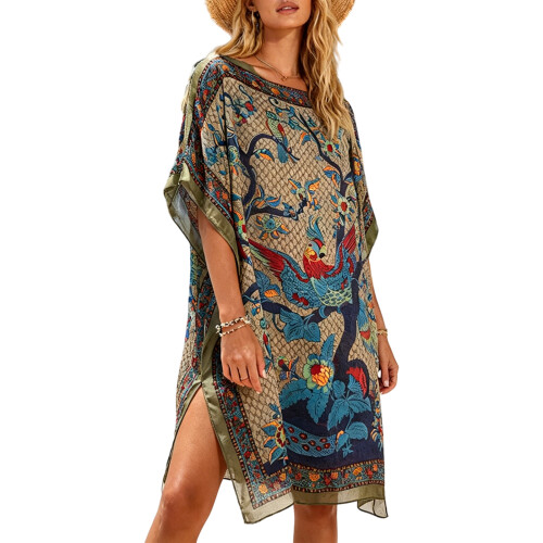 Robe légère de plage de protections solaires de couverture-Noir
