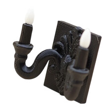 Petite lampe murale décorative pour maisons de poupées,-Blanc