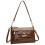 Shoulder bag with Removable Strap Leather Toted Bag-brown 1