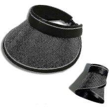 (Black) Wide Brim Straw Hat, Sun Hat Women Rollable Sun Visor Hat Uv Protection Ca Beach,x