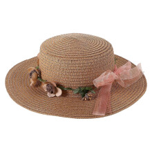 Breathable Sun Hat Women Flat Top Khaki Summer Vacation 13.4X13.4X4.3in Versatile Shading 1Set