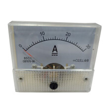 30A Analoge Paneelmeter Wit ABS Behuizing Voltmeter Voor Dc