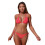 2 Piece Tankini Set Soft Stretchy Fabric Adjustable Belt-Red M 1