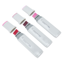 3-teiliges Jumbo-Marker-Set - Breite Spitze, Rot & Lila