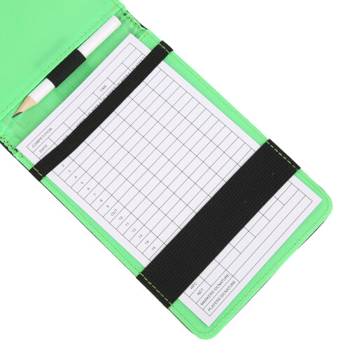 Black PU Golf Score Book with Pen