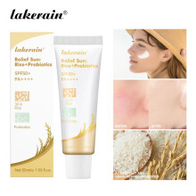 Lakerain SPF50+ Rice+Probiotics Sunscreen Cream Refreshing UV Protection Face Sunscreen New