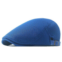 (Royal Blue) Men's Newsboy Cap, Ivy Gatsby Mesh Cabbie Golf Driving Sun Flat Beret Hat for Summer,l