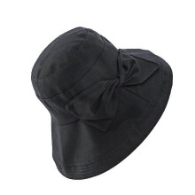 Women Sun Hat Creative Fisherman Hat Traveling Photography Summer Black 30X12cm Sun Protection 1Pack