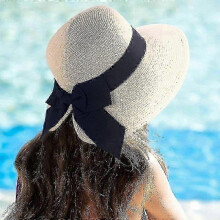 Foldable Straw Hat UPF 50+ with Sun Shade Beach Wide Brim Women