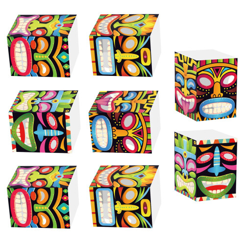 4/8/12Pcs Hawaiian Party Totem Box Decorations User Friendly-8