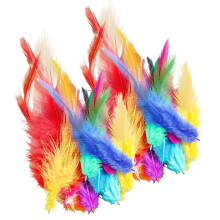 300Pcs Assorted Colored Feather 7-15CM Natural-Mixed colors