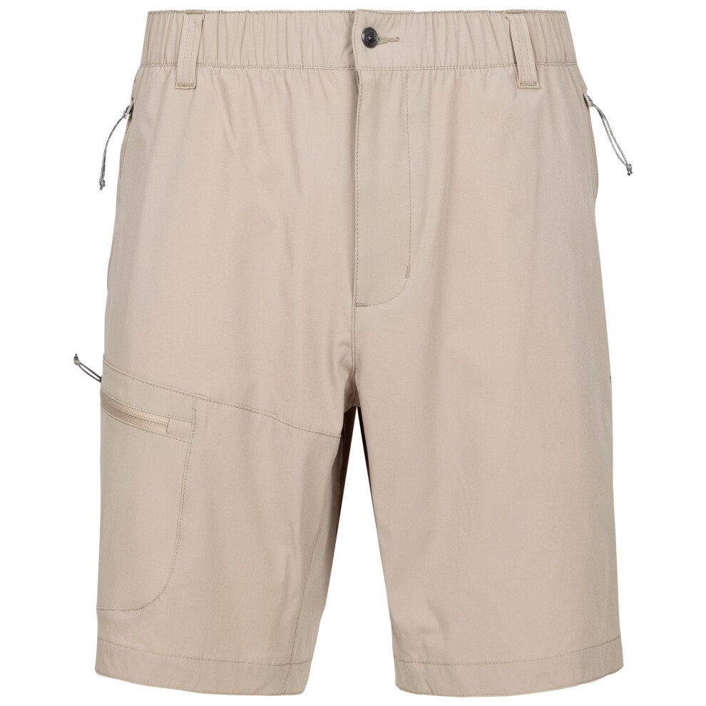 Trespass (M, Bamboo) Mens Walking Cargo Shorts Pockets Carlby