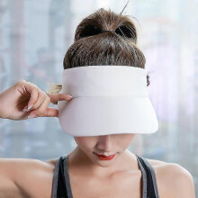 (Black) Sun Visors Hat For Women Adjustable Wide Brim Uv Protection Hat Foldable Beach Cap Fishing Hat