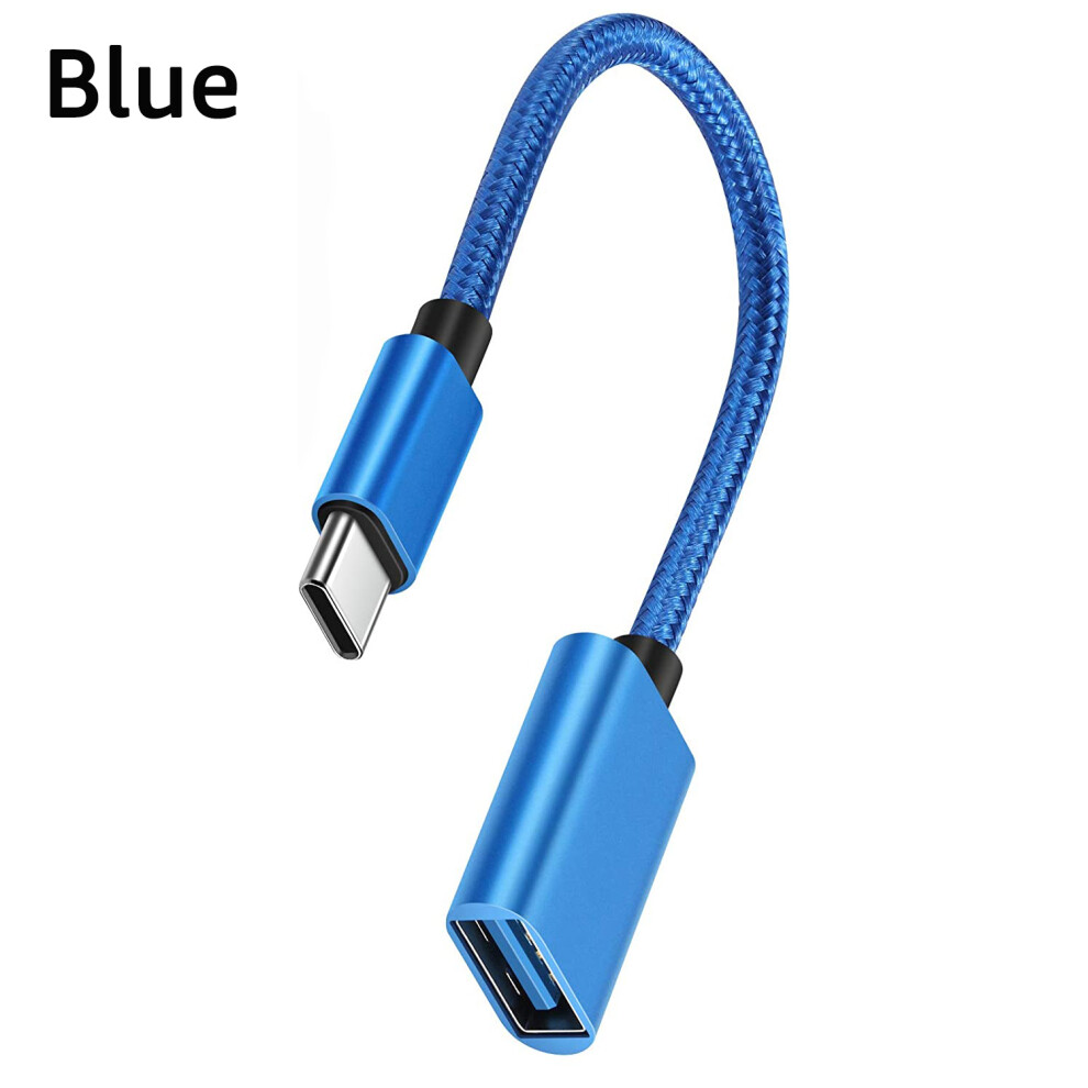 (, ) Type C To Usb 3.0 Adapter Usb-C Male To Otg A Female Connector Otg Cable Adapter Usb To Type C Adapter For Macbook Xiaomi Huawei Blue 7841227280485