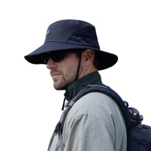 (X019 Khaki 8229) Summer Men's Breathable Fisherman Hat Outdoor Fishing Travel Cap UV Sun Protection Quick-Dry Bucket Hats for Men Climbing Hiking