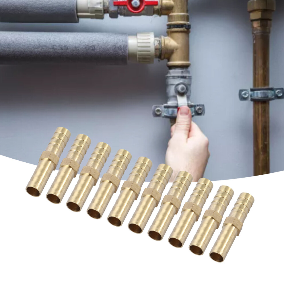Brass Straight Barbed Tube Connector 2-Way