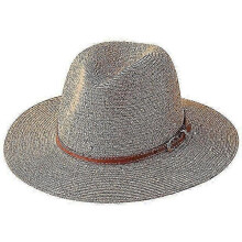 (56-58cm, Khaki02) 56-58-59-60CM New Natural Panama Soft Shaped Straw Hat Summer Women/Men Wide Brim Beach Sun Cap UV Protection Fedora Hat
