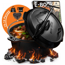 (12 Liter, mit Füßen) IRON TASTE Dutch Oven