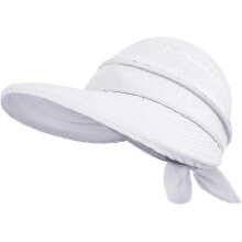 (White) Hats For Women Upf 50+ Uv Sun Protective Convertible Beach Visor Hat
