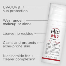 EltaMD UV Clear Facial Sunscreen SPF 46 – Oil-Free Formula with Zinc Oxide, Dermatologist Recommended (White)