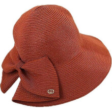 Womens Wide Brim Slit Sun Hat Bow Knot Summer Straw Sun Hats for Women
