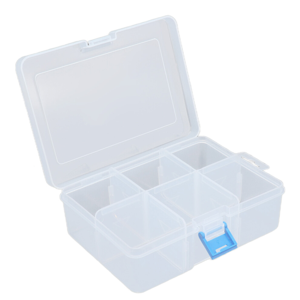 3Pc Clear Parts Box Removable Grid