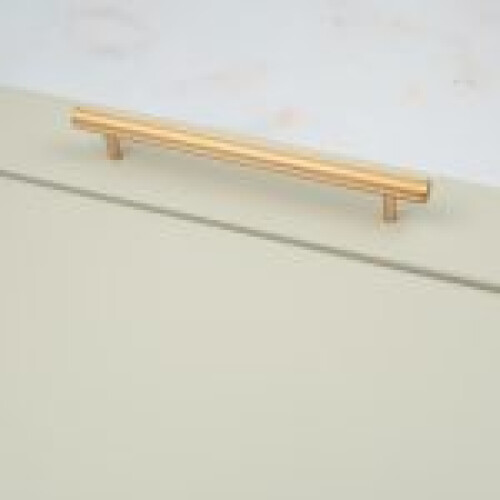 (160mm Handle) Gold Brass Reeded Kitchen Cabinet Handle 1