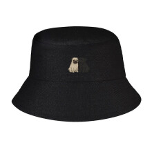 Pug Love Print Summer Bucket Hat for Women Men,Made In USA,Sun Hat for Golf Travel Beach Fishing Hat