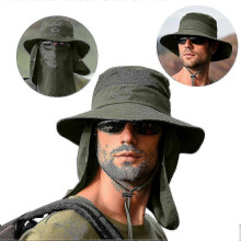 (Green) Bucket Hat Cap Fishing Brim Wide Visor Sun Summer Outdoor Uv Protection Men Hot