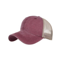 Washed Light Board Mesh Cap Baseball Cap for Women, Fashionable Sun Hat with Scarf and Gloves Set, One Size