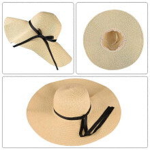 FURTALK Women's Wide Brim Sun Straw Hat UPF 50 Summer Hat Foldable Roll Up Floppy Beach Hat for Women