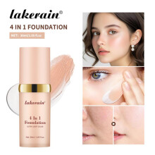 (1pc foundation) Color Changing Foundation 4 In 1 Moisturizer Longwearing Waterproof Concealer Even Skin Toning Sunscreen SPF30 Whitening Makeup