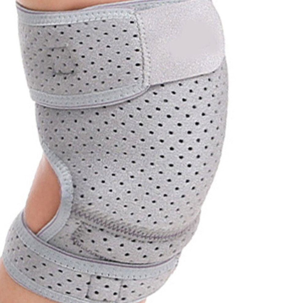 Light/Grey Adjustable Open Knee Guard Enhances Stability
