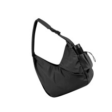 Women Yoga Shoulder Bag with Dry Wet Separation-Black Color