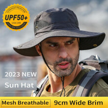 (blue) Men's Fishing Bucket Hat Anti-UV Fisherman's Hat Panama Outdoor Sun Protection Hats For Women Boonie Hat Wholesale