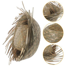 Handcrafted Woven Straw Hat Beach Sun Cap Lightweight Breathable Mens Summer Party Accessory Tropical Hawaiian Headwear