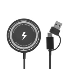 Draagbaar magnetisch laadstation van 15 W met hoge-Zwart