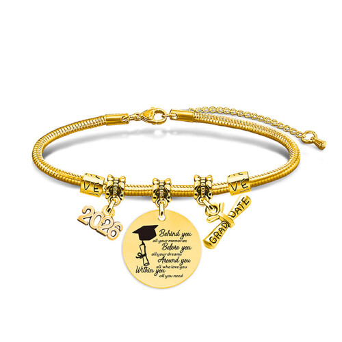 Afstuderen Seacon Snake Bone Chain armband voor-02 Goud