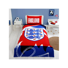 England Be Bold Single Crest Duvet and Pillow Case Set