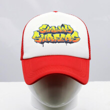 (Red, One Size) Subway Surfers Logo Trucker Cap Unisex Video Game Hats Sun Hats Golf Hats Adjustable Polyester Mesh Baseball Cap Summer