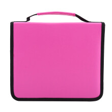 Zippered 120 Slot Pen Organiser - Rose Red
