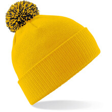 (One Size, Gold/Black) Beechfield Girls Snowstar Duo Extreme Winter Hat