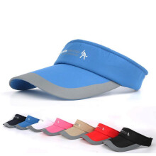(Red, 56-58) Adjustable Sport Empty Top Cap Sun Visor Hat for Men Women Outdoor Tennis Hat Breathable Quick Dry Black