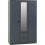 Seconique Dakota 3 Door 2 Drawer Mirrored Wardrobe Dark Grey 2