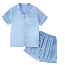 Zachte polyester kindernachtkledingset losse-lichtblauw 130