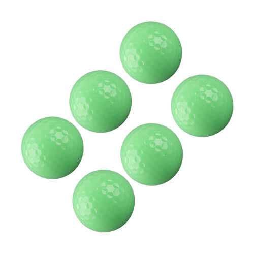 6 Fluorescent Golf Balls Night Use