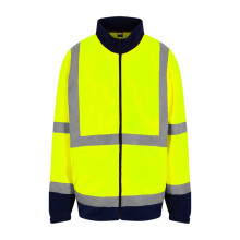 (XXL, Yellow/Navy) PRO RTX High Visibility Mens Full-Zip Fleece