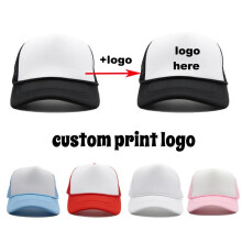 (black white, Adult(56-58cm)) Summer Trucker Hat Custom Logo Men Women Net Polyester Baseball Cap Print Mesh Dad Hats Adjustable Sun Hat Visor